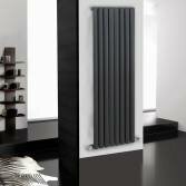Ember Anthracite Single 8 Panel Vertical Radiator,  1600x480mm 